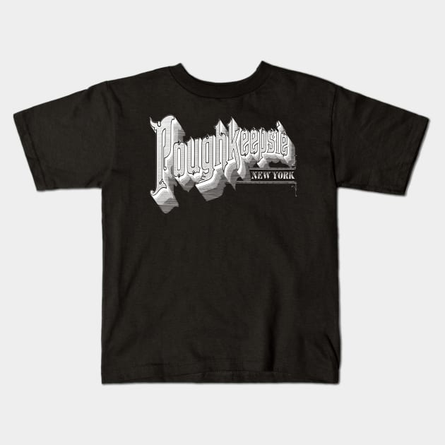 Vintage Poughkeepsie, NY Kids T-Shirt by DonDota